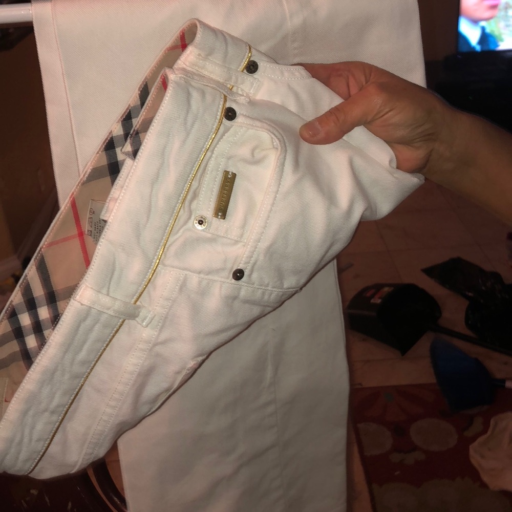 Burberry white Ivory denim jeans